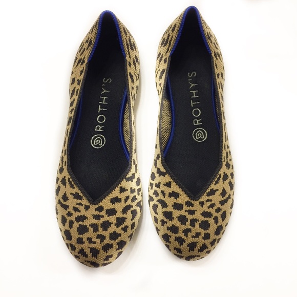 leopard round toe flats
